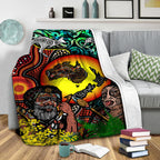 Australia Aboriginal Kangaroo Combine New Zealand Maori Kiwi Bird Blanket - LT2