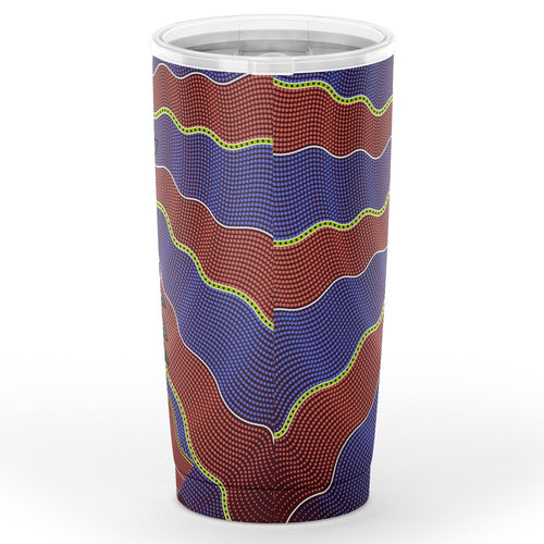 aboriginal-insulated-tumbler-koala-family-sun-dot-painting