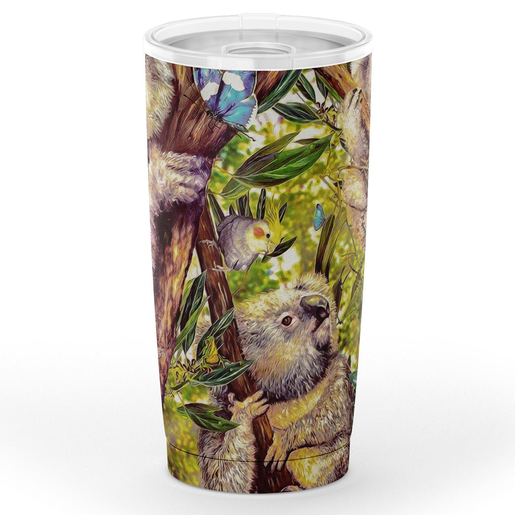 koala-insulated-tumbler-3d-koala-with-waratah-flower-tumbler