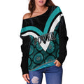 Power Indigenous 2021 Off Shoulder Sweater Proud Port Adelaide | Vibe Hoodie