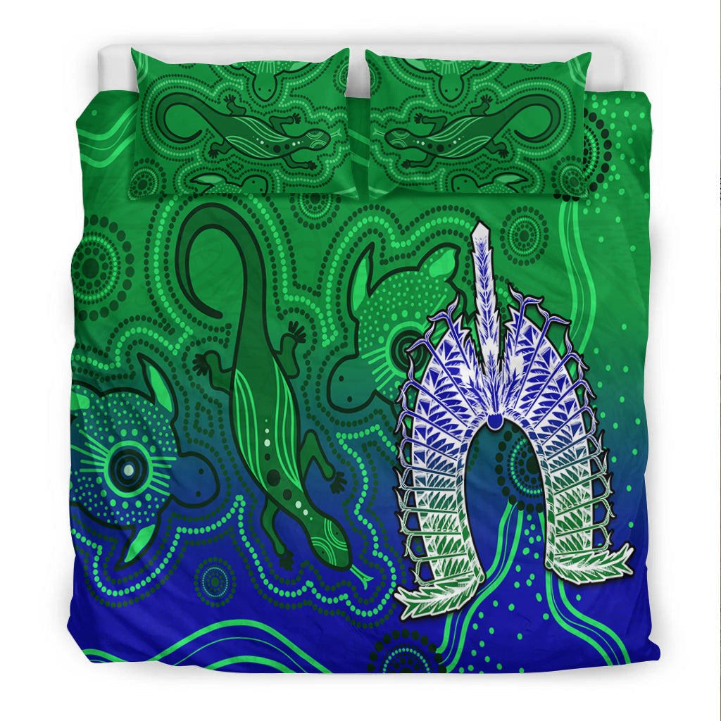 torres-strait-islands-bedding-set-aboriginal-art-lizard-symbol-peace