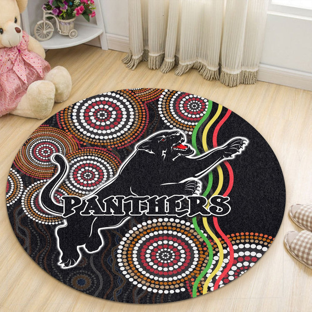 panthers-black-round-carpet-indigenous-penrith-version