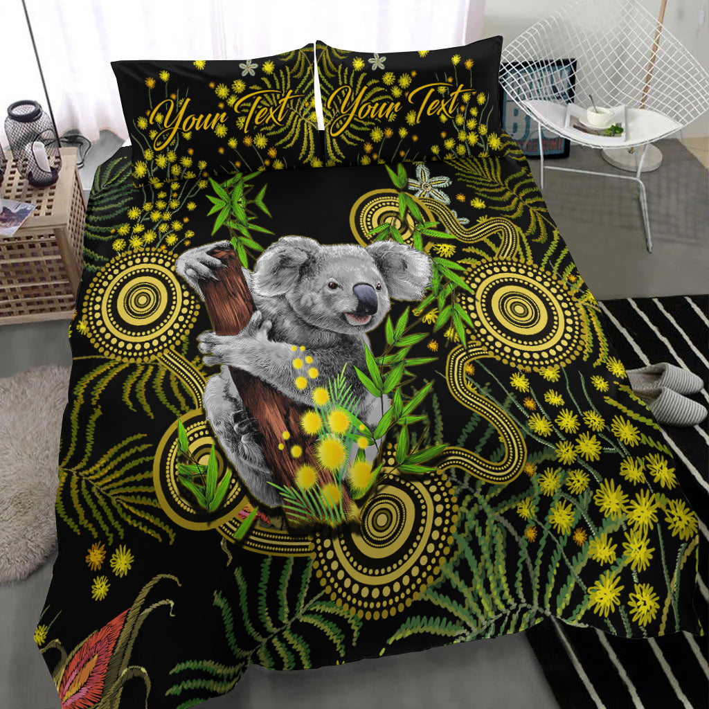 custom-personalised-golden-wattle-bedding-set-australia-acacia-pycnantha-mix-aboriginal