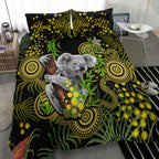 custom-personalised-golden-wattle-bedding-set-australia-acacia-pycnantha-mix-aboriginal