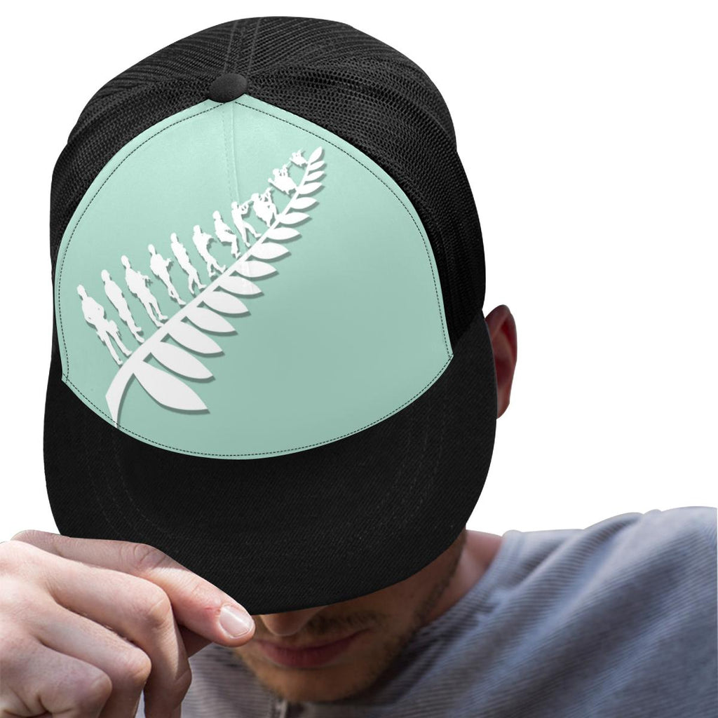 Custom - Lest We Forget Silver Fern Anzac Trucker Hat Personal Signature - Mint - Vibe Hoodie