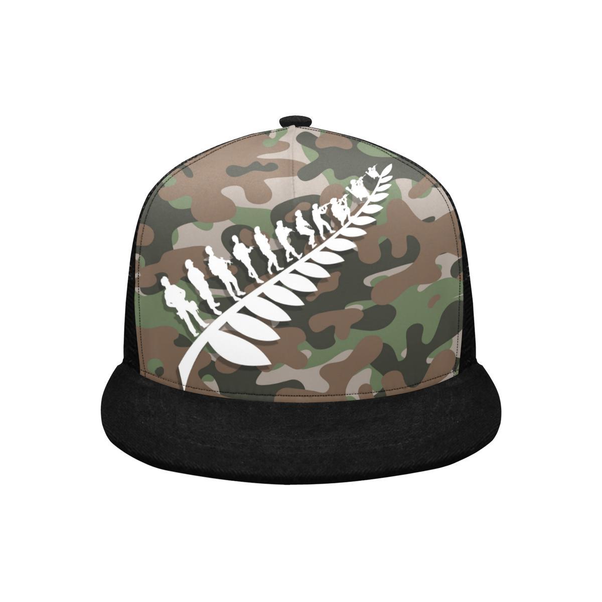 Custom - Lest We Forget Silver Fern Anzac Trucker Hat Personal Signature - Camo - Vibe Hoodie