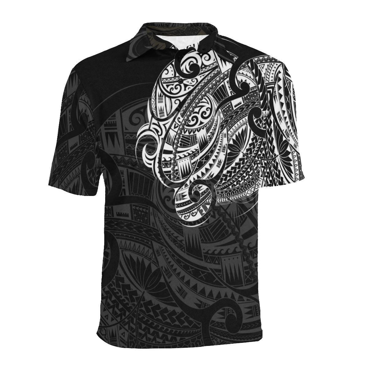 maori-tattoo-style-black-and-white-polo-t-shirt