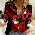 women-casual-shirt-aboriginal-australian-boomerang-and-snake-indigenous-art-ver05