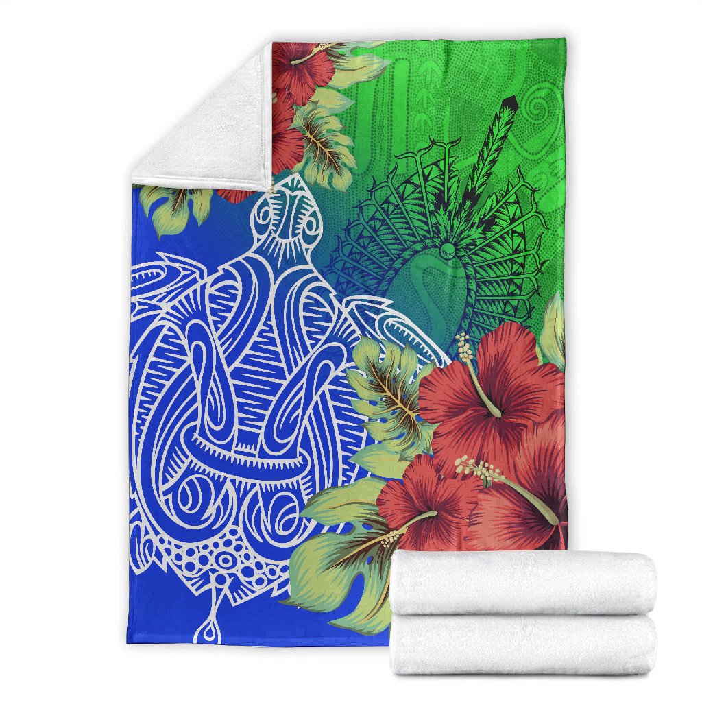 torres-strait-islanders-premium-blanket-ocean-hibiscus