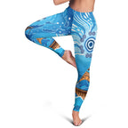 leggings-aboriginal-view-sea-with-fish-and-boat