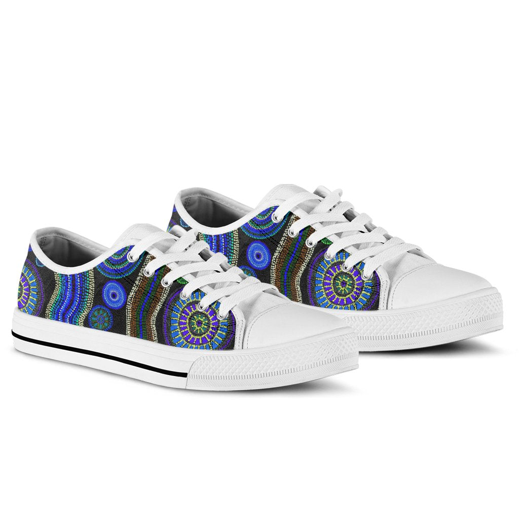 low-top-aboriginal-dot-unique-style-blue