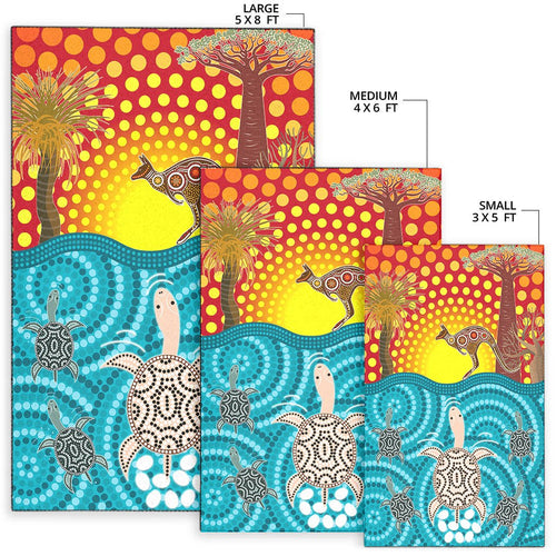 aboriginal-area-rug-turtle-and-kangaroo-aboriginal-life