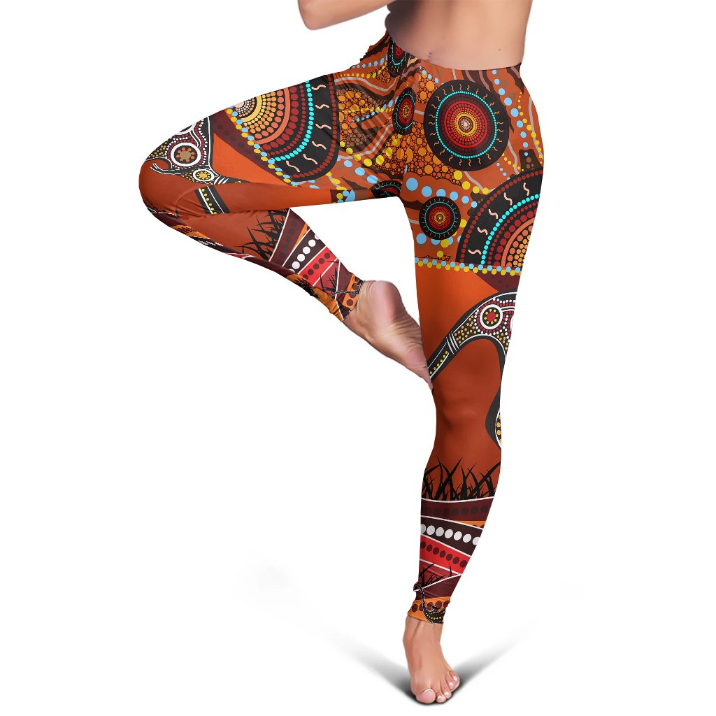 aboriginal-leggings-kangaroo-with-dot-painting