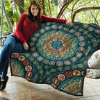 premium-quilt-aboriginal-green-dot-painting-with-earth