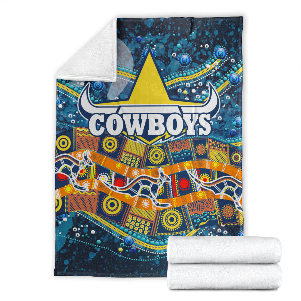 naidoc-week-cowboys-premium-blanket-aboriginal-dot-painting