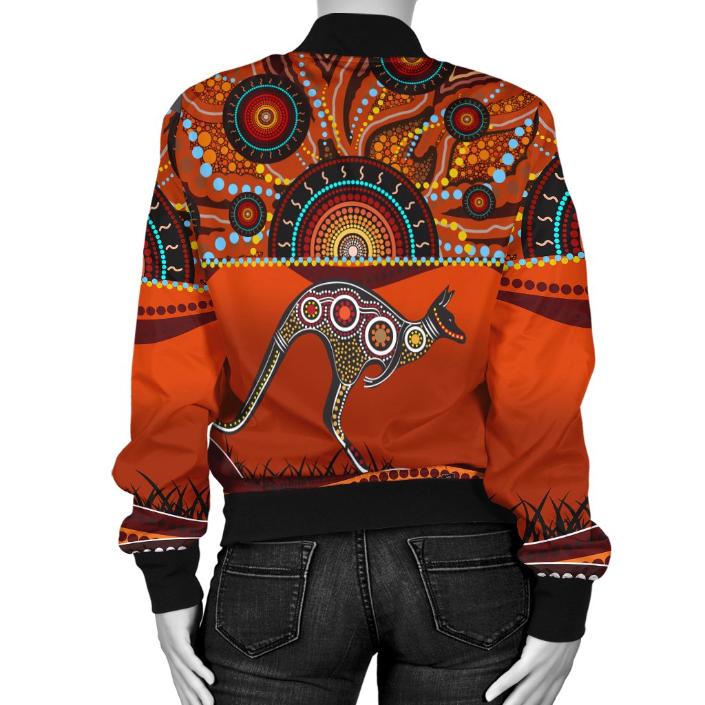 aboriginal-womens-bomber-jacket-kangaroo-with-dot-painting