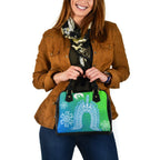 Torres Strait Islander Shoulder Handbag - Dhari Mask Ocean Style - Vibe Hoodie