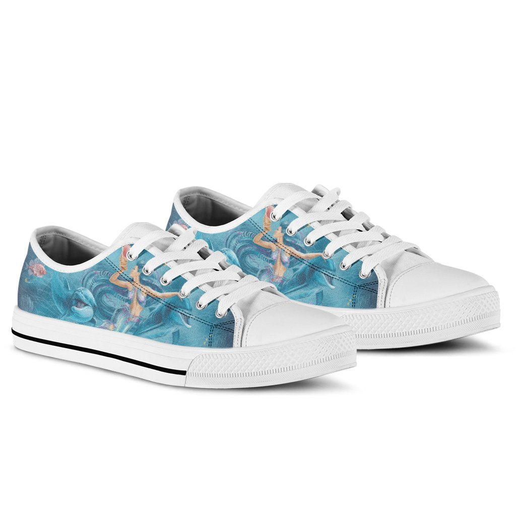 low-top-shoes-australia-beautiful-mermaid-with-dolphin