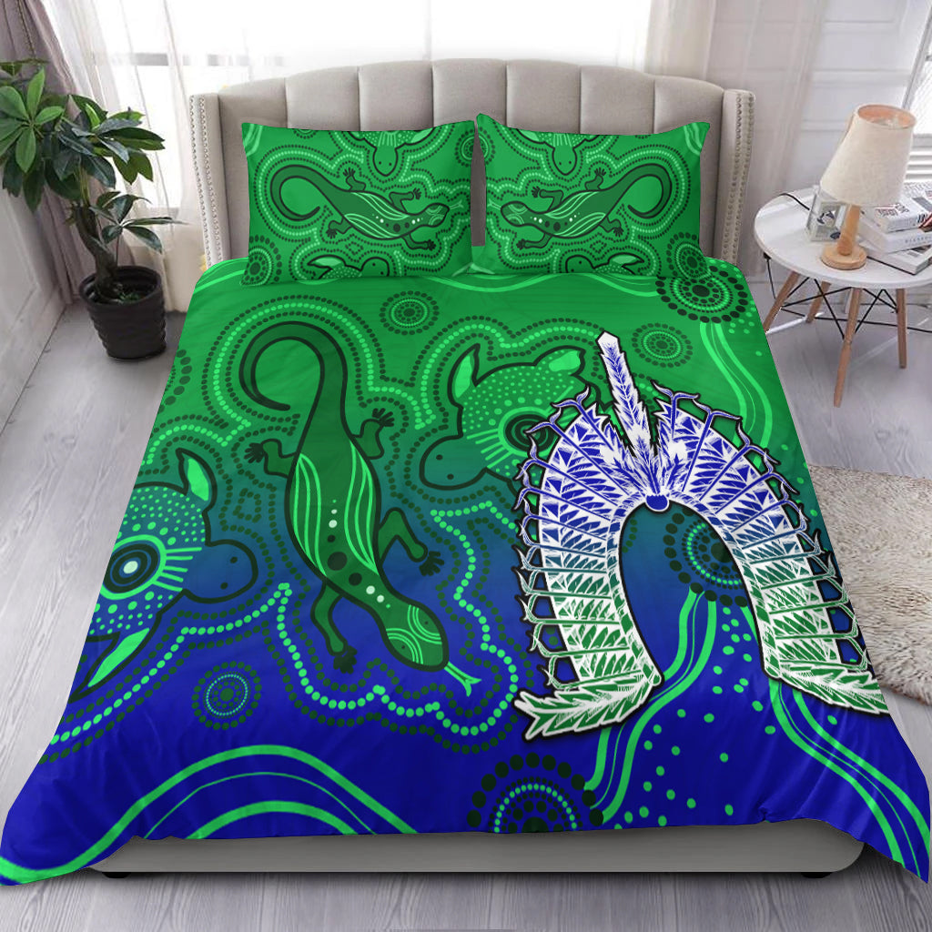 torres-strait-islands-bedding-set-aboriginal-art-lizard-symbol-peace