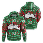 custom-personalised-rabbitohs-zip-up-hoodie-aboriginal-dot-painting