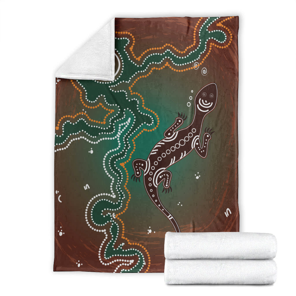 aboriginal-lizard-blanket-indigenous-dot-painting-art