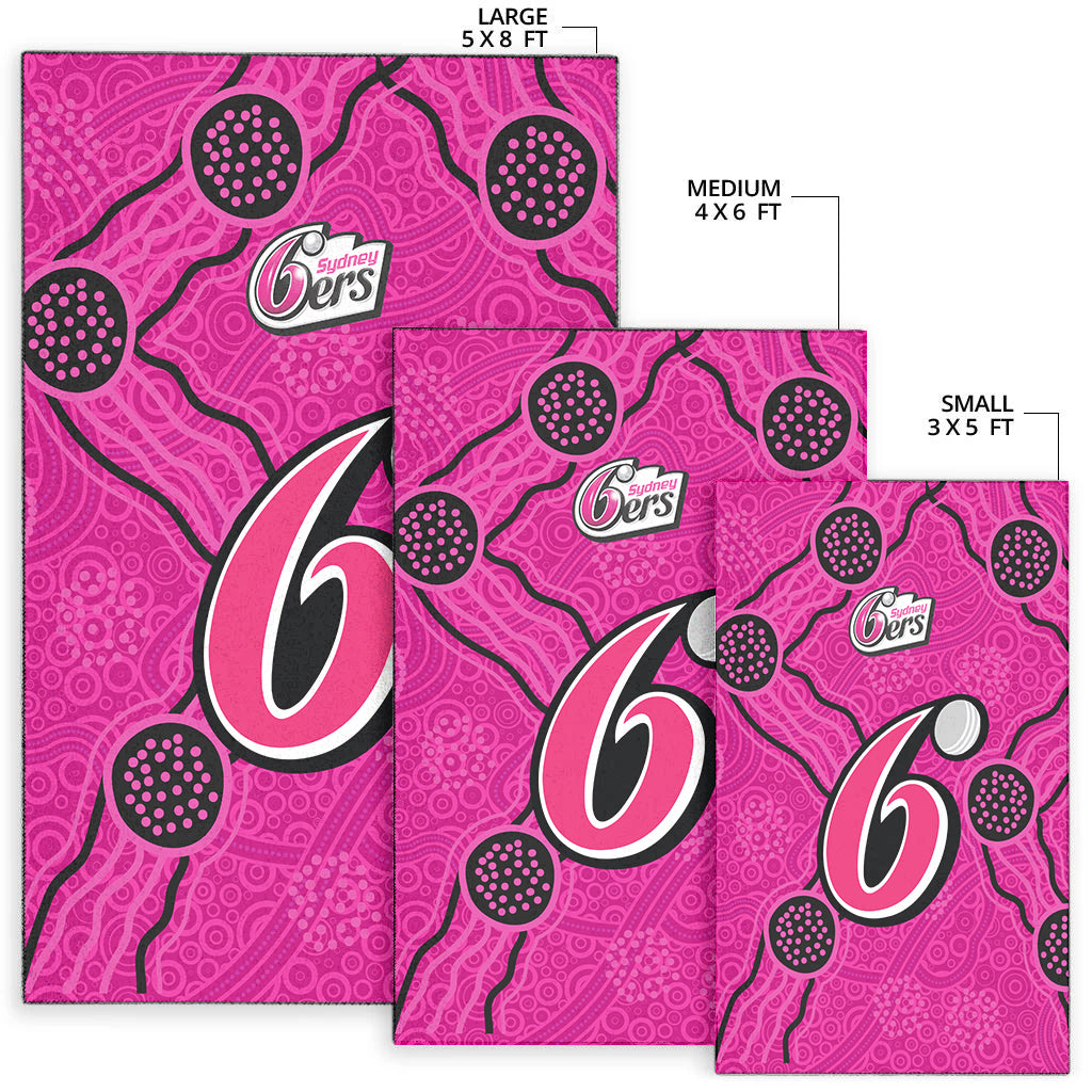 sydney-sixers-area-rug-aboriginal-dot-painting