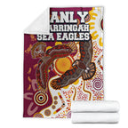 sea-eagles-aboriginal-rugby-blanket-double-sea-eagles-with-tribal-sun-and-footprints