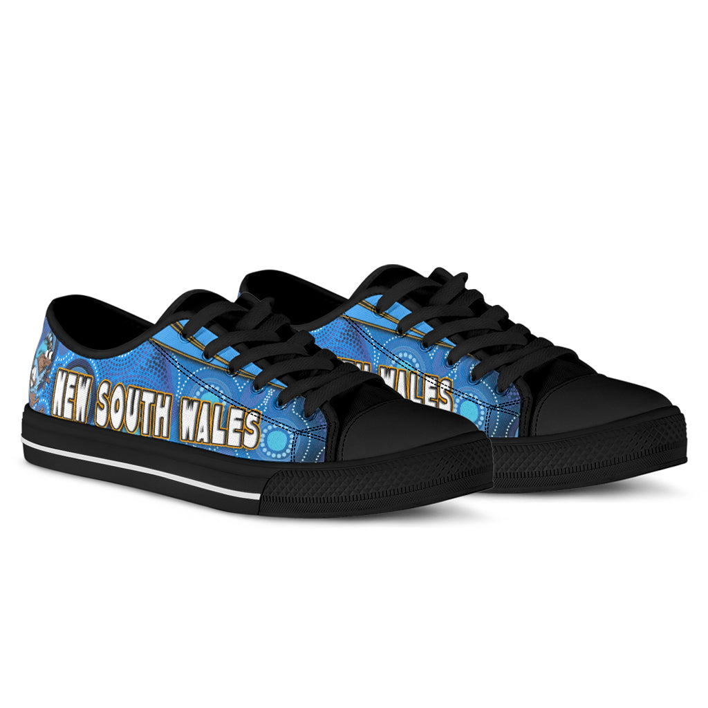 new-south-wales-rugby-league-teamlow-top-shoes-new-south-wales-blues-mascot-aboriginal-art-state-of-origin