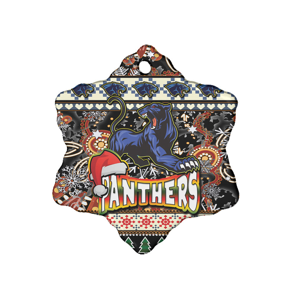 panthers-rugby-christmas-ceramic-ornament-xmas-panthers-christmas-balls-snowflake-with-aboriginal-patterns