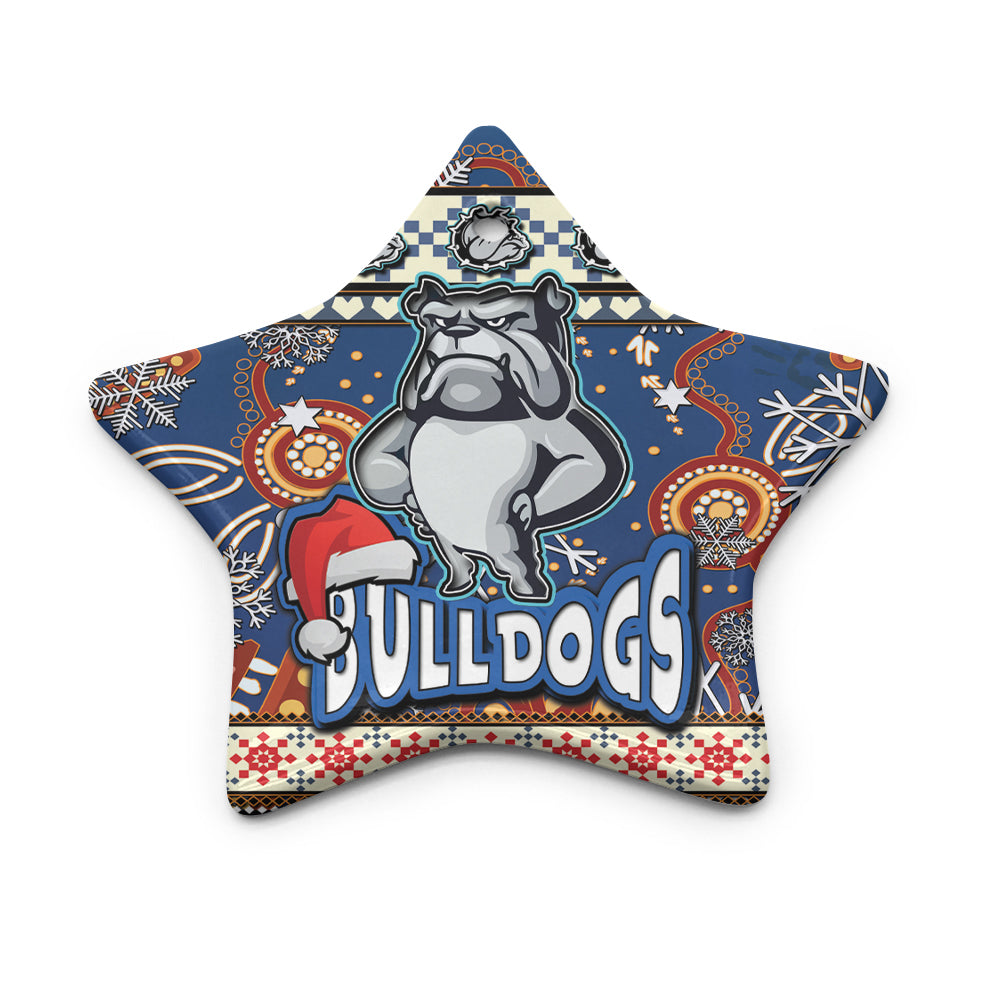 bulldogs-rugby-christmas-ceramic-ornament-xmas-bulldogs-christmas-balls-snowflake-with-aboriginal-patterns