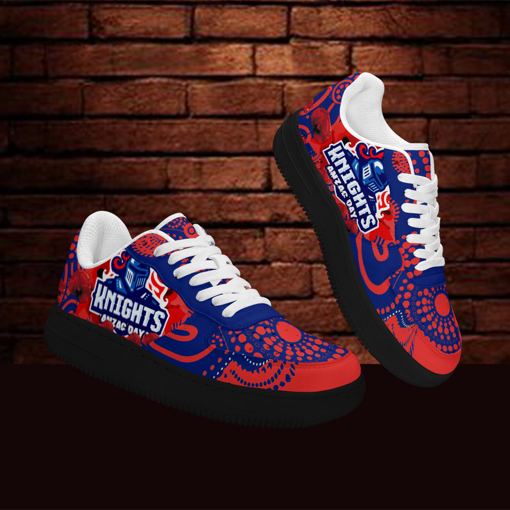 knights-rugby-anzac-day-low-top-sneakers-f1-remembrance-indigenous-knights-with-poppy-flower-low-top-sneakers