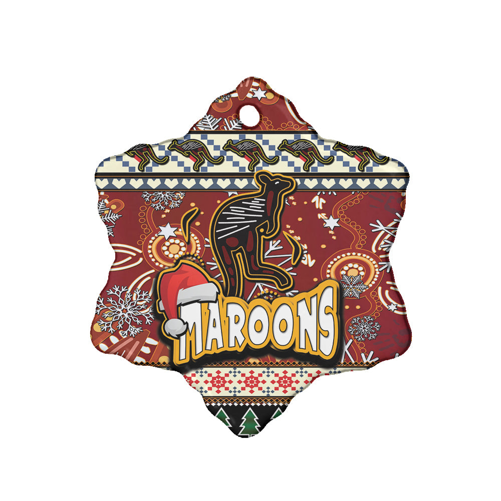 maroons-rugby-christmas-ceramic-ornament-xmas-maroons-christmas-balls-snowflake-with-aboriginal-patterns