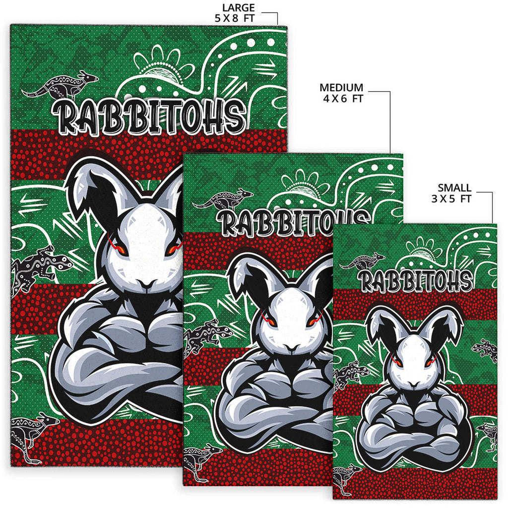 rabbitohs-rugby-area-rug-custom-indigenous-super-rabbitohs-area-rug