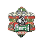rabbitohs-rugby-christmas-ceramic-ornament-xmas-rabbitohs-christmas-balls-snowflake-with-aboriginal-patterns