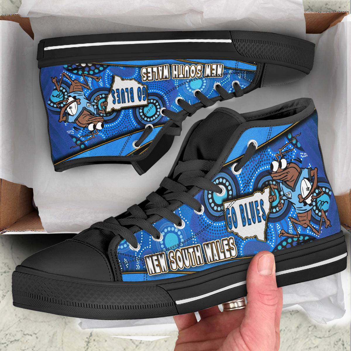 new-south-wales-rugby-league-team-high-top-shoes-new-south-wales-blues-mascot-aboriginal-art-state-of-origin