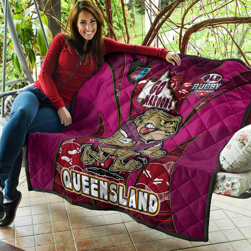 queensland-rugby-league-team-quilt-queensland-maroons-mascot-with-aboriginal-art-state-of-origin-quilt