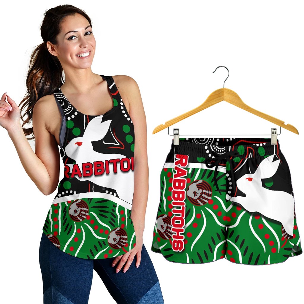 combo-racerback-tank-and-women-short-rabbitohs-aboriginal