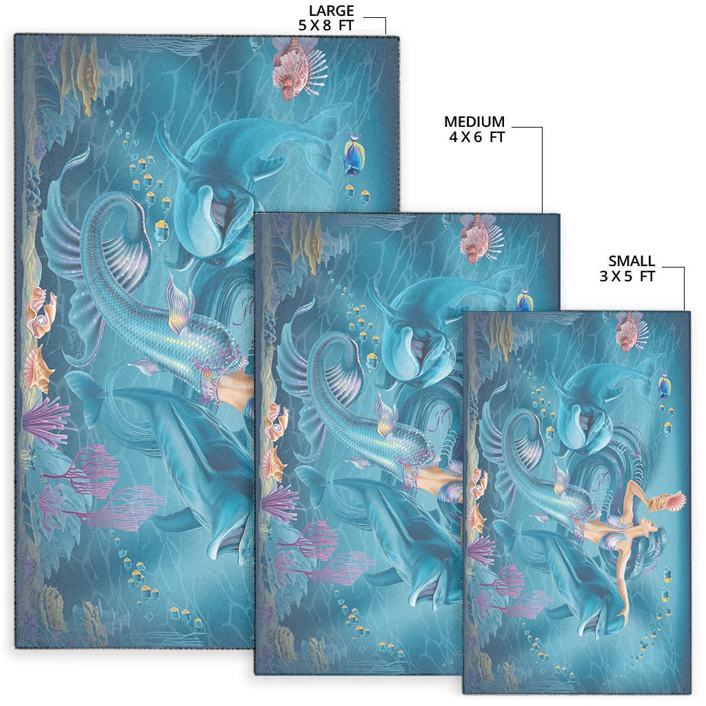 area-rug-australia-beautiful-mermaid-with-dolphin