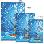area-rug-aboriginal-view-sea-with-fish-and-boat