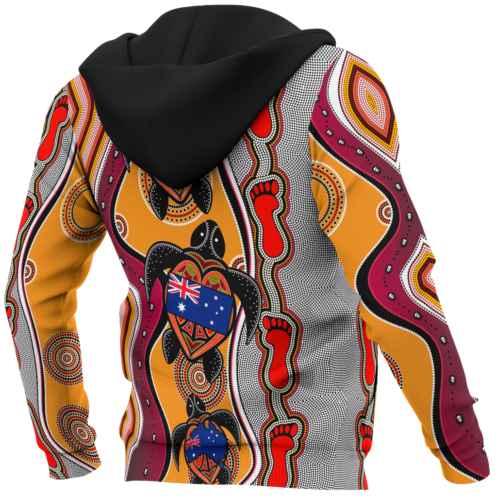aboriginal-hoodie-turtle-patterns-aus-flag-footprint-dot-painting