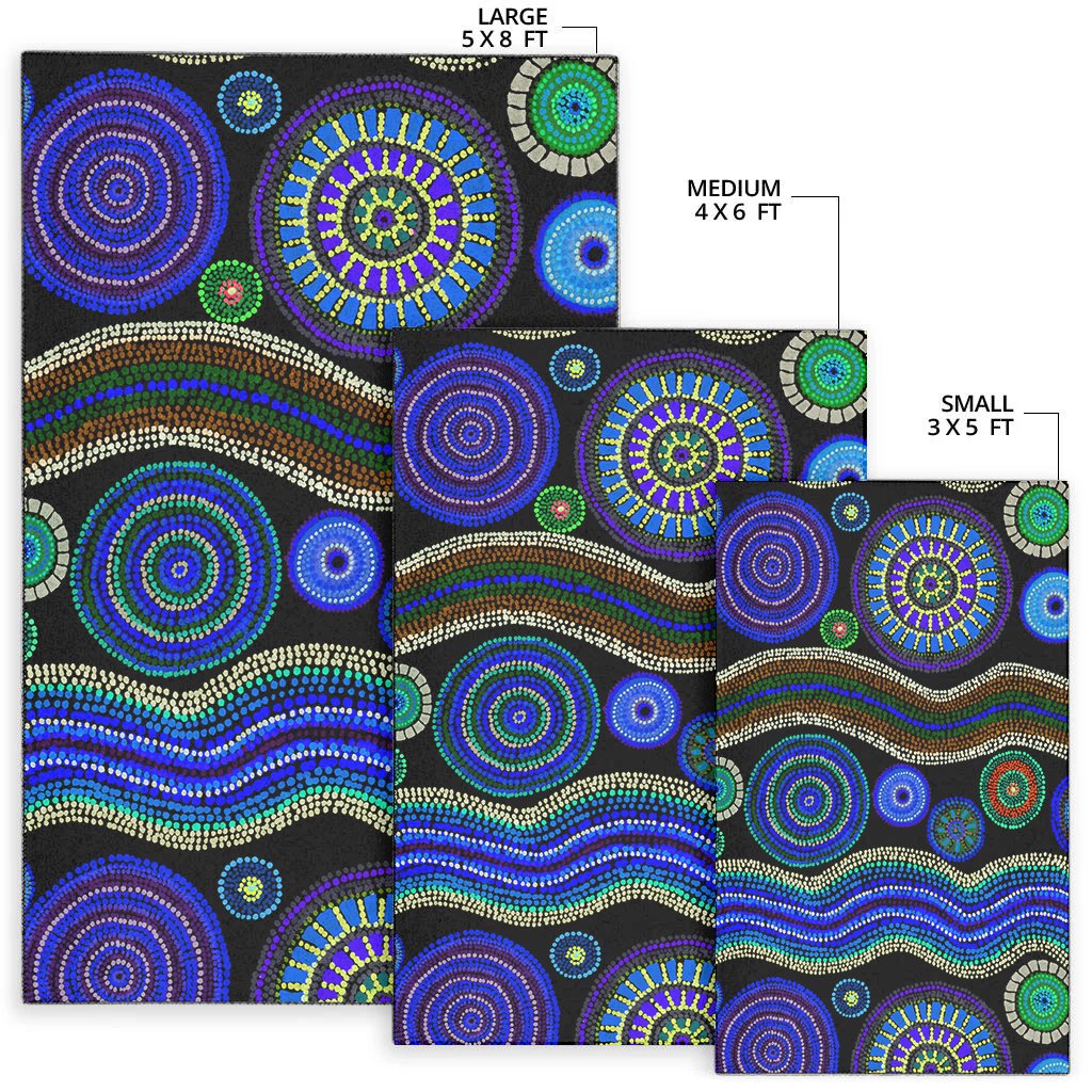 area-rug-aboriginal-dot-unique-style-blue