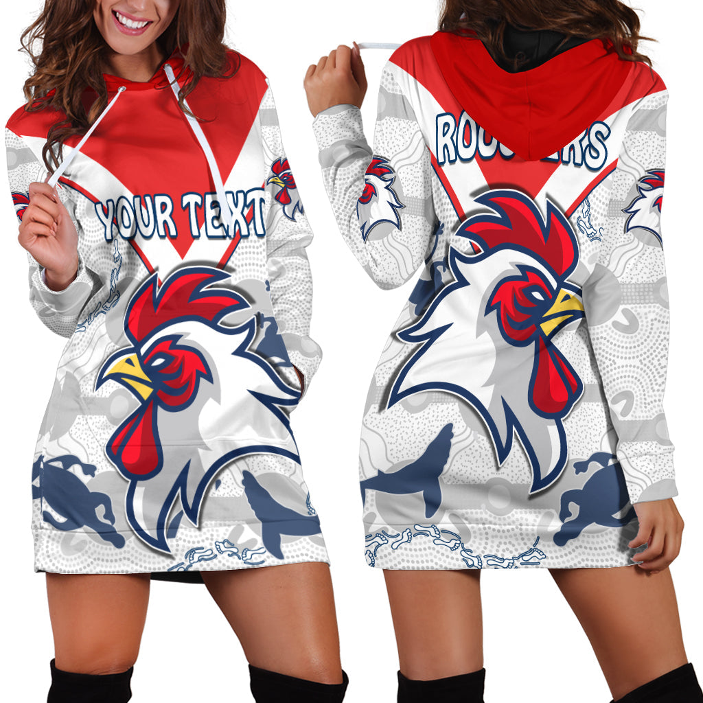 custom-personalised-roosters-hoodie-dress-sydney-indigenous-version-white