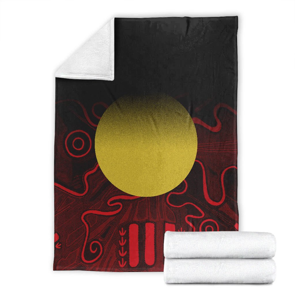aboriginal-premium-blanket-indigenous-flag-grunge-style