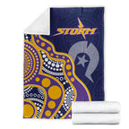 naidoc-week-melbourne-storm-blanket-aboriginal-dot-painting