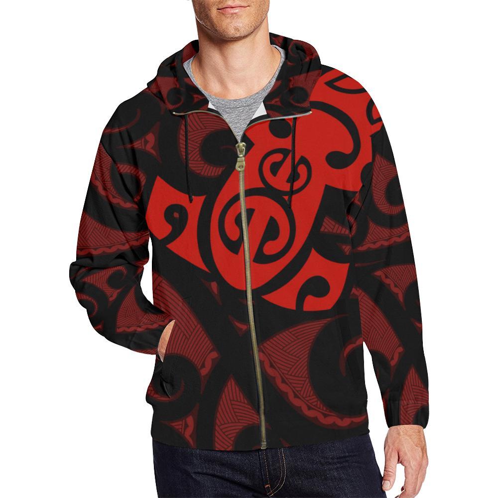 maori-red-mangopare-zip-hoodie