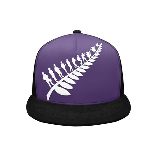Custom - Lest We Forget Silver Fern Anzac Trucker Hat Personal Signature - Purple - Vibe Hoodie