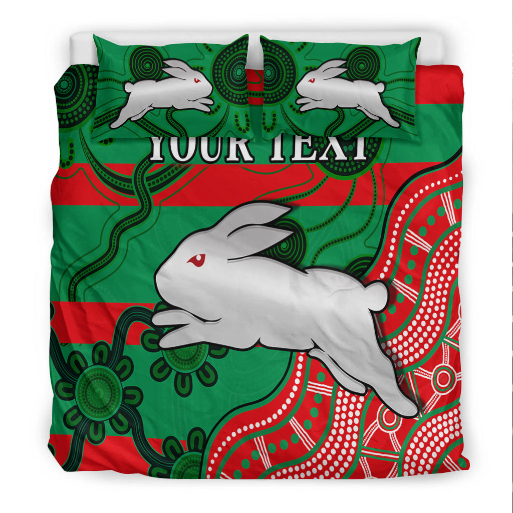 custom-personalised-rabbitohs-bedding-set-nippy-indigenous