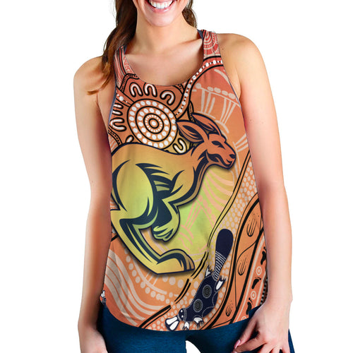 Kangaroos Indigenous Women Racerback Tank Beautiful Life - Vibe Hoodie