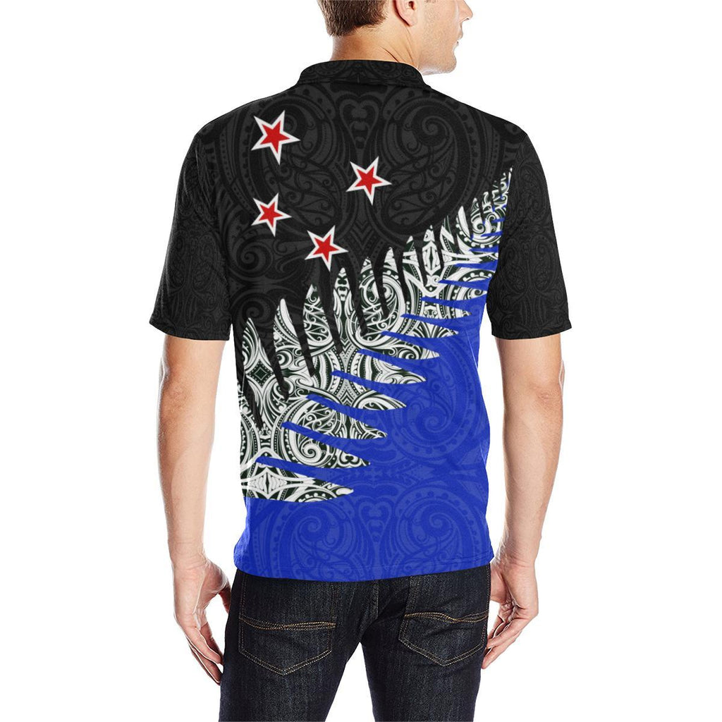 maori-fern-black-and-blue-polo-t-shirt