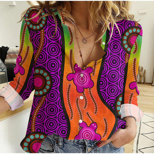women-casual-shirt-aboriginal-turtle-ver02